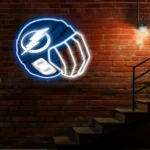 Tampa Bay Lightning Neon Sign Nhl Hockey Helmet Acrylic Led 1