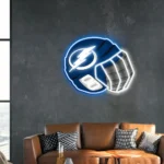 Tampa Bay Lightning Neon Sign Nhl Hockey Helmet Acrylic Led 1