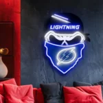 Tampa Bay Lightning Neon Sign Skull 1