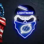 Tampa Bay Lightning Neon Sign Skull 1