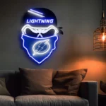 Tampa Bay Lightning Neon Sign Skull 1