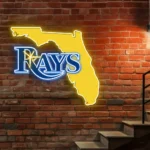 Tampa Bay Rays Neon Sign Florida State Map 1