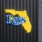 Tampa Bay Rays Neon Sign Florida State Map 1