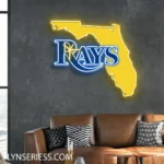 Tampa Bay Rays Neon Sign Florida State Map 1