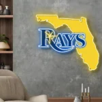 Tampa Bay Rays Neon Sign Florida State Map 1