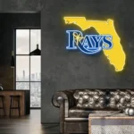 Tampa Bay Rays Neon Sign Florida State Map 1