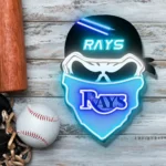 Tampa Bay Rays Neon Sign Skull 1