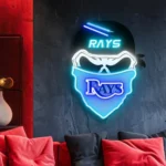 Tampa Bay Rays Neon Sign Skull 1