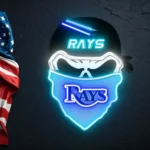 Tampa Bay Rays Neon Sign Skull 1