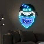 Tampa Bay Rays Neon Sign Skull 1
