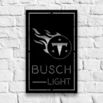 Tennessee Titans Metal Sign Busch Light 1