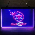 Tennessee Titans Neon Sign Bud Light Red 3 Color 1