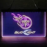 Tennessee Titans Neon Sign Bud Light Red 3 Color 1