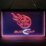 Tennessee Titans Neon Sign Bud Light Red 3 Color 1