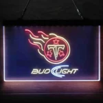 Tennessee Titans Neon Sign Bud Light Red 3 Color 1