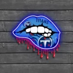Tennessee Titans Neon Sign Dripping Lips 1