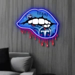 Tennessee Titans Neon Sign Dripping Lips 1