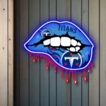 Tennessee Titans Neon Sign Dripping Lips 1
