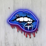 Tennessee Titans Neon Sign Dripping Lips 1