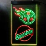 Tennessee Titans Neon Sign Navy Moon Est 1960 1