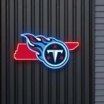 Tennessee Titans Neon Sign Tennessee State Map 1