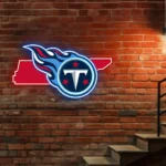 Tennessee Titans Neon Sign Tennessee State Map 1