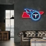 Tennessee Titans Neon Sign Tennessee State Map 1