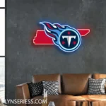 Tennessee Titans Neon Sign Tennessee State Map 1