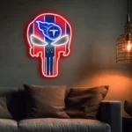 Tennessee Titans Neon Sign The Punisher 1