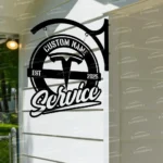 Tesla Metal Sign Bespoke Logo Metal Hanging Sign Car Garage Decor 1