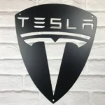 Tesla Metal Sign Logo Car 1