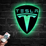 Tesla Metal Sign Logo Car 1
