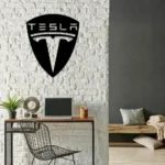 Tesla Metal Sign Logo Car 1
