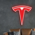 Tesla Neon Sign Logo 1