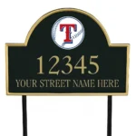 Texas Rangers Metal Sign Rangers Ball Logo 1