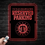 Texas Rangers Metal Sign Reserved Parking 1