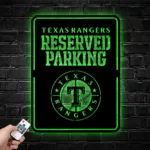 Texas Rangers Metal Sign Reserved Parking 1