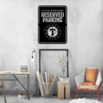Texas Rangers Metal Sign Reserved Parking 1