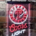 Texas Rangers Neon Sign Coors Light 1