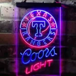 Texas Rangers Neon Sign Coors Light 1