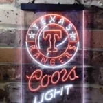 Texas Rangers Neon Sign Coors Light 1