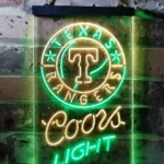 Texas Rangers Neon Sign Coors Light 1