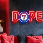 Texas Rangers Neon Sign Dripping Dope 1