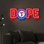 Texas Rangers Neon Sign Dripping Dope 1