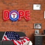 Texas Rangers Neon Sign Dripping Dope 1