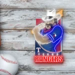 Texas Rangers Neon Sign Mascot Acrylic 1