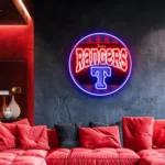 Texas Rangers Neon Sign Retro Acrylic 1
