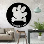 Tiger Metal Sign Custom Paw 1