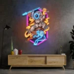 Tiger Neon Sign Astronaut Riding 1
