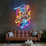 Tiger Neon Sign Astronaut Riding 1